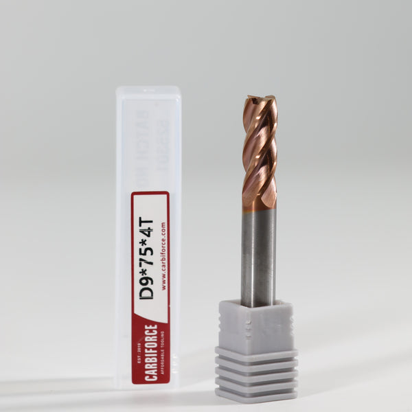 CARBIFORCE 9*75 4FLUTE FLAT 55HRC TiSiN COATED