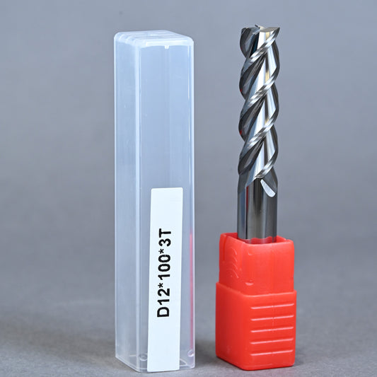 METALDUR AL 12*100 3FLUTE FLAT UNCOATED 55HRC