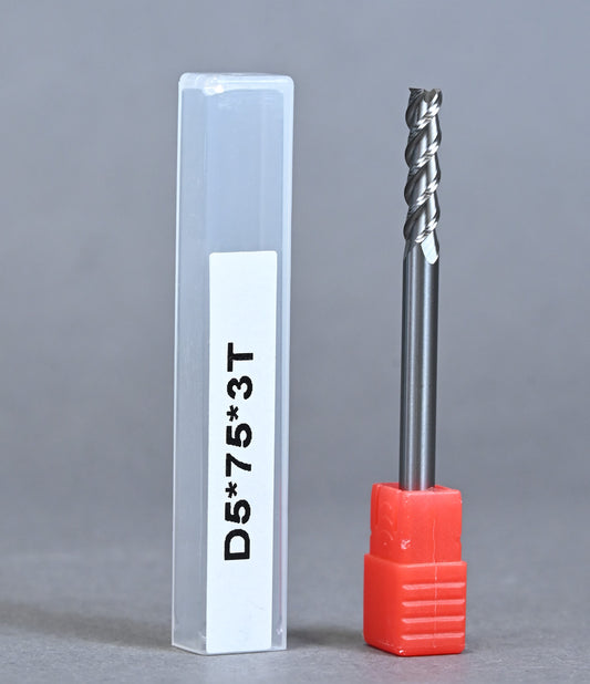 METALDUR AL 5*75 3FLUTE FLAT UNCOATED 55HRC