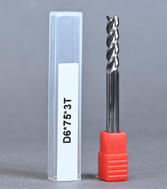 METALDUR AL 6*75 3FLUTE FLAT UNCOATED 55HRC