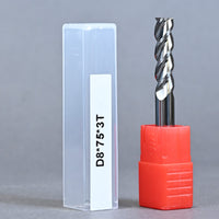 METALDUR AL 8*75 3FLUTE FLAT UNCOATED 55HRC