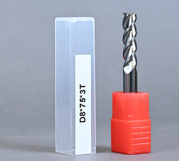 METALDUR AL 8*75 3FLUTE FLAT UNCOATED 55HRC