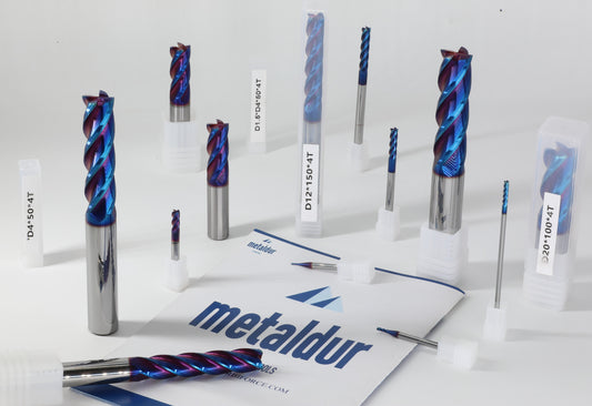 METALDUR 12*75 4FLUTE FLAT BLUE 65HRC NANO COATED