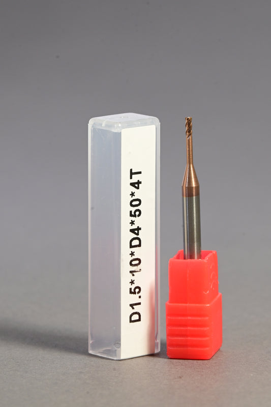 METALDUR LN 1.5*10*50 4FLUTE FLAT COPPER 55HRC TiCN COATED