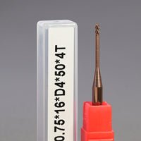 METALDUR LN 2.5*16*50 4FLUTE BALLNOSE COPPER 55HRC TiCN COATED