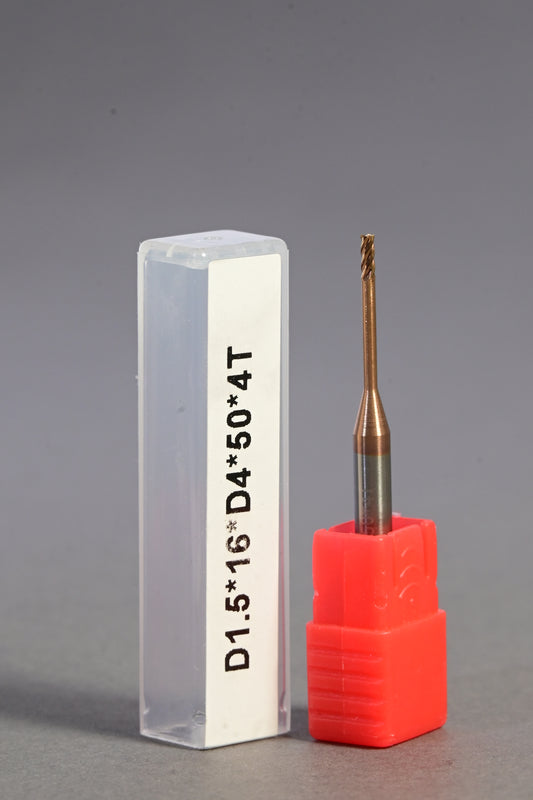 METALDUR LN 1.5*16*50 4FLUTE FLAT COPPER 55HRC TiCN COATED