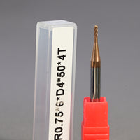 METALDUR LN 1.5*6*50 4FLUTE BALLNOSE COPPER 55HRC TiCN COATED