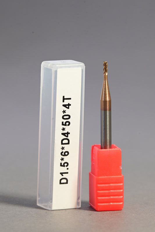 METALDUR 1.5*6*50 4FLUTE FLAT COPPER 55HRC TiCN COATED