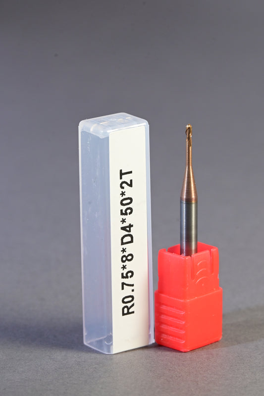 METALDUR LN 1.5*8*50 2FLUTE BALLNOSE COPPER 55HRC TiCN COATED