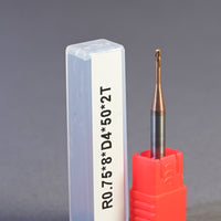 METALDUR LN 1.5*8*50 2FLUTE BALLNOSE COPPER 55HRC TiCN COATED