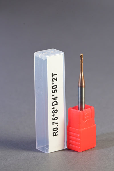 METALDUR LN 1.5*8*50 2FLUTE BALLNOSE COPPER 55HRC TiCN COATED