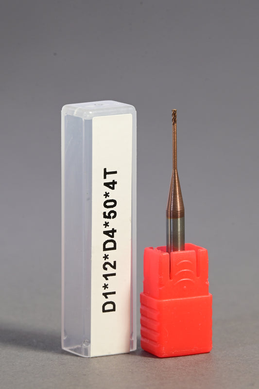 METALDUR LN 1*12*50 4FLUTE FLAT COPPER 55HRC TiCN COATED