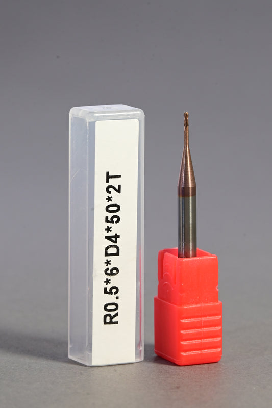 METALDUR LN 1*6*50 2FLUTE BALLNOSE COPPER 55HRC TiCN COATED
