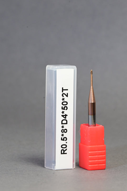 METALDUR LN 1*8*50 2FLUTE BALLNOSE COPPER 55HRC TiCN COATED