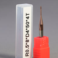 METALDUR LN 1*8*50 4FLUTE BALLNOSE COPPER 55HRC TiCN COATED