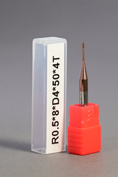 METALDUR LN 1*8*50 4FLUTE BALLNOSE COPPER 55HRC TiCN COATED