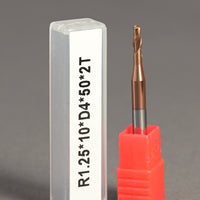 METALDUR LN 2.5*10*50 2FLUTE BALLNOSE COPPER 55HRC TiCN COATED