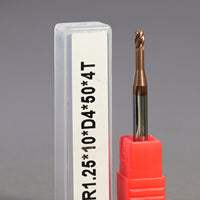 METALDUR LN 2.5*10*50 4FLUTE BALLNOSE COPPER 55HRC TiCN COATED