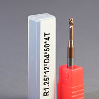 METALDUR LN 2.5*12*50 4FLUTE BALLNOSE COPPER 55HRC TiCN COATED