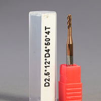 METALDUR LN 2.5*12*50 4FLUTE FLAT COPPER 55HRC TiCN COATED