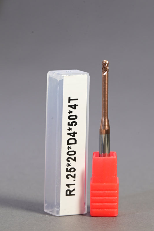 METALDUR LN 2.5*20*50 4FLUTE BALLNOSE COPPER 55HRC TiCN COATED