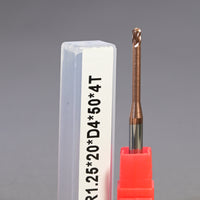 METALDUR LN 2.5*20*50 4FLUTE BALLNOSE COPPER 55HRC TiCN COATED