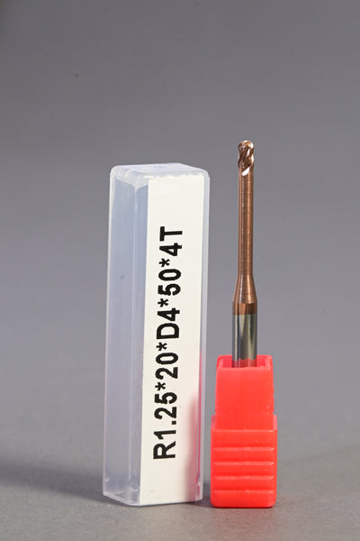 METALDUR LN 2.5*20*50 4FLUTE BALLNOSE COPPER 55HRC TiCN COATED