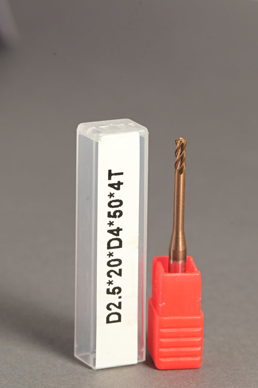 METALDUR LN 2.5*20*50 4FLUTE FLAT COPPER 55HRC TiCN COATED