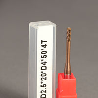 METALDUR LN 2.5*20*50 4FLUTE FLAT COPPER 55HRC TiCN COATED