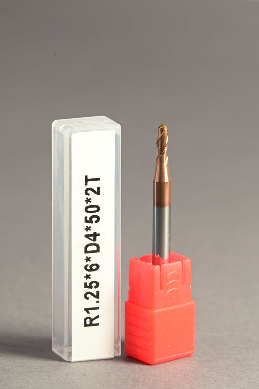 METALDUR LN 2.5*6*50 2FLUTE BALLNOSE COPPER 55HRC TiCN COATED
