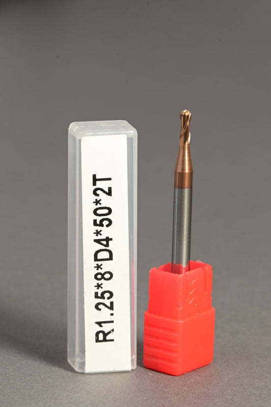 METALDUR LN 2.5*8*50 2FLUTE BALLNOSE COPPER 55HRC TiCN COATED