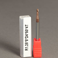 METALDUR LN 2.5*8*50 4FLUTE BALLNOSE COPPER 55HRC TiCN COATED