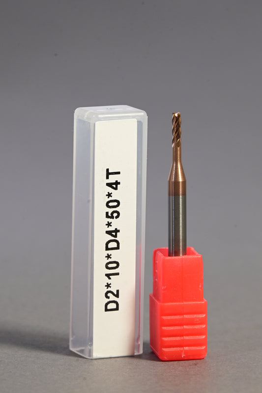 METALDUR LN 2*10*50 4FLUTE FLAT COPPER 55HRC TiCN COATED