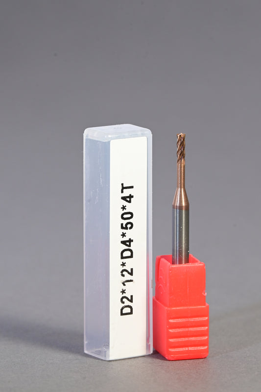 METALDUR LN 2*12*50 4FLUTE FLAT COPPER 55HRC TiCN COATED