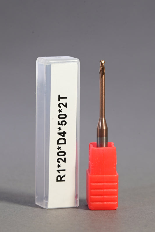METALDUR LN 2*20*50 2FLUTE BALLNOSE COPPER 55HRC TiCN COATED