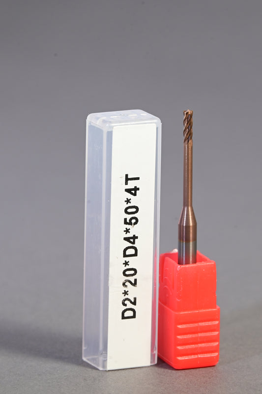 METALDUR LN 2*20*50 4FLUTE FLAT COPPER 55HRC TiCN COATED