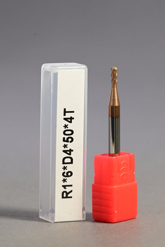 METALDUR LN 2*6*50 4FLUTE BALLNOSE COPPER 55HRC TiCN COATED