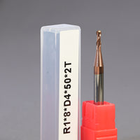 METALDUR LN 2*8*50 2FLUTE BALLNOSE COPPER 55HRC TiCN COATED
