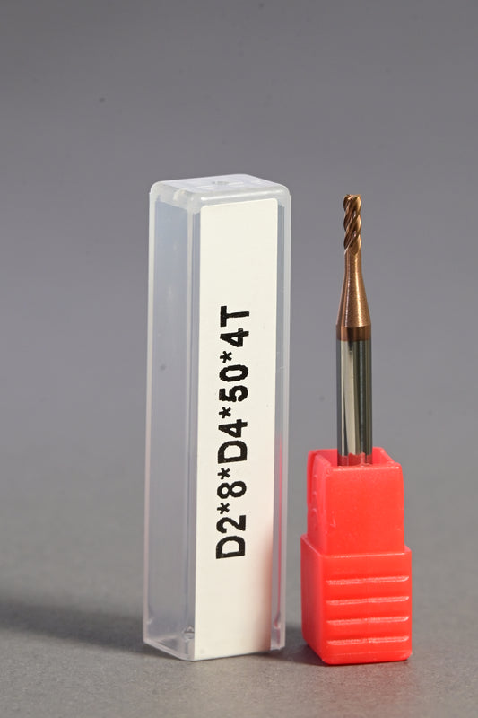 METALDUR LN 2*8*50 4FLUTE FLAT COPPER 55HRC TiCN COATED