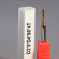 METALDUR LN 2*8*50 4FLUTE FLAT COPPER 55HRC TiCN COATED