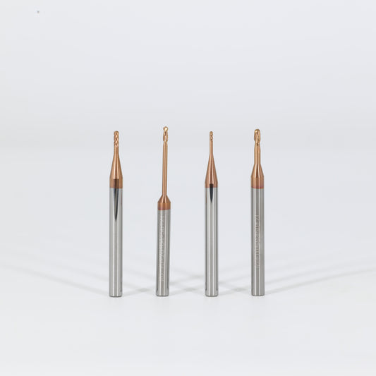 METALDUR LN 2.5*12*50 2FLUTE BALLNOSE COPPER 55HRC TiCN COATED