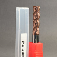 METALDUR R0.5 12*100 4FLUTE FLAT COPPER 55HRC TiCN COATED