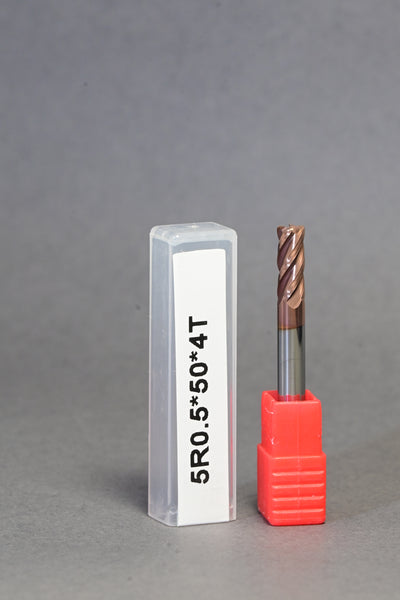 METALDUR R0.5 5*50 4FLUTE FLAT COPPER 55HRC TiCN COATED