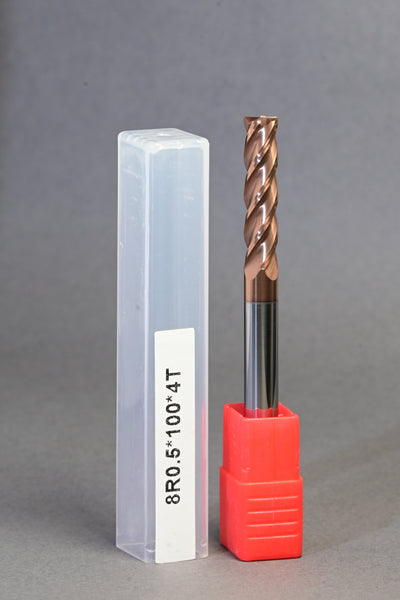 METALDUR R0.5 8*100 4FLUTE FLAT COPPER 55HRC TiCN COATED