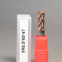 METALDUR R0.5 8*60 4FLUTE FLAT COPPER 55HRC TiCN COATED