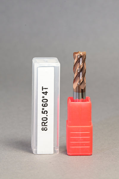 METALDUR R0.5 8*60 4FLUTE FLAT COPPER 55HRC TiCN COATED