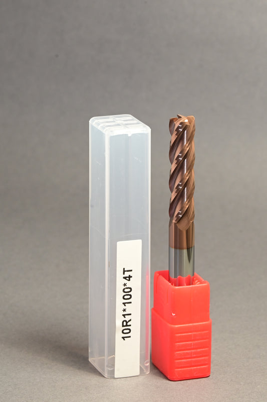 METALDUR R0.5 10*100 4FLUTE FLAT COPPER 55HRC TiCN COATED