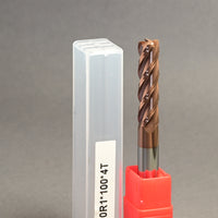 METALDUR R0.5 10*100 4FLUTE FLAT COPPER 55HRC TiCN COATED