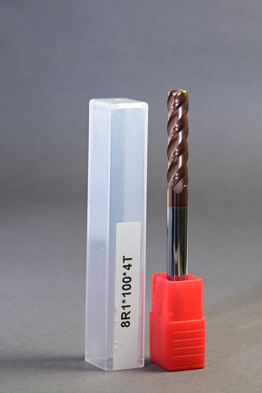 METALDUR R1 8*100 4FLUTE FLAT COPPER 55HRC TiCN COATED