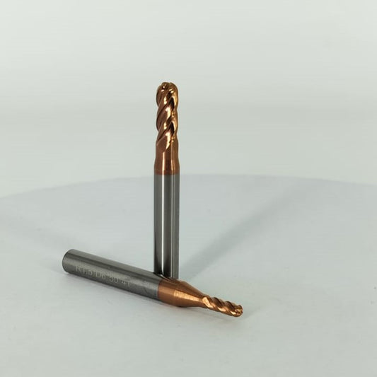 METALDUR 5*6*50 4FLUTE BALLNOSE COPPER 55HRC TiCN COATED